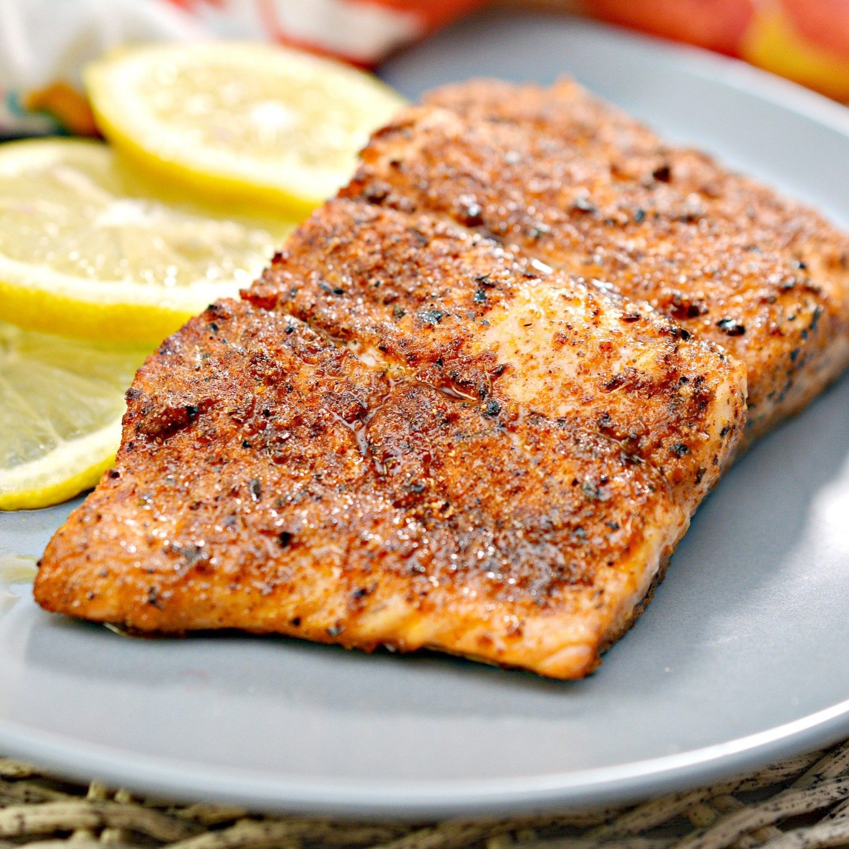 Grilled Blackened Salmon.